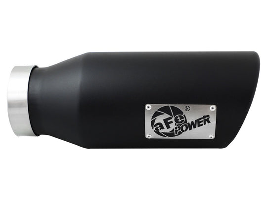 aFe Diesel Exhaust Tip Bolt On Black 4in Inlet x 6in Outlet x 15in - 49T40606-B15