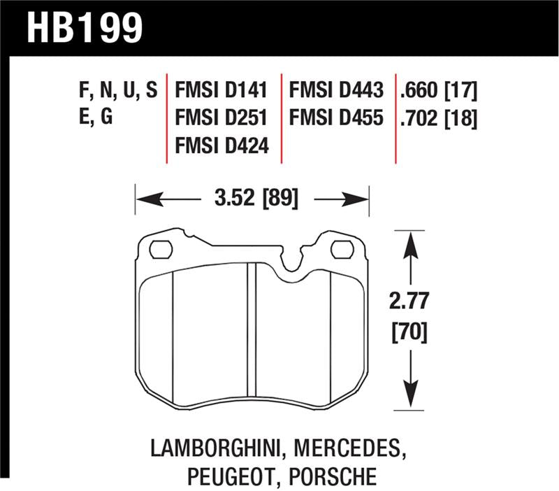 Hawk 80-92 Porsche 924 Turbo DTC-60 Race Brake Pads - HB199G.702