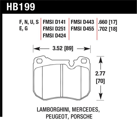 Hawk 80-92 Porsche 924 Turbo DTC-60 Race Brake Pads - HB199G.702