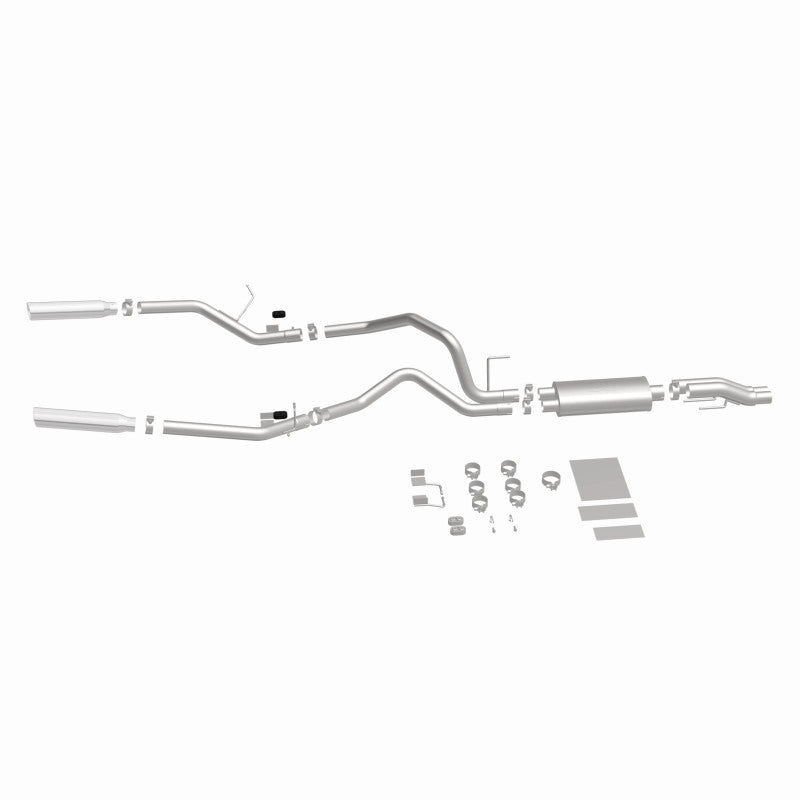 MagnaFlow 11 Ford F-150 3.7L/5.0L/6.2L SS Catback Exhaust Dual Split Rear Exit w/ 3.5in SS Tips - 15460