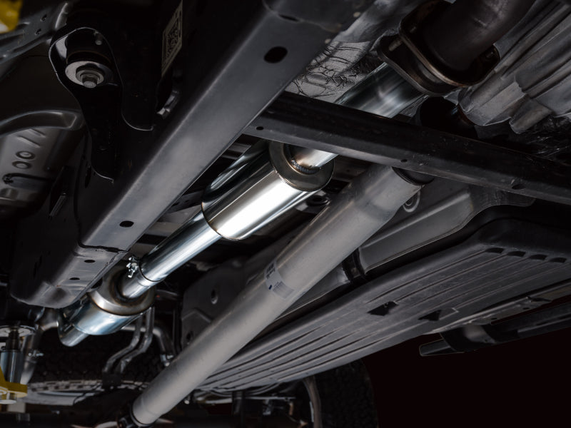 AWE Tuning 2021+ Ford F150 Tremor w/ Bumper Cutouts 0FG Resonated Cat-Back w/ Chrome Silver Tips - 3015-32402