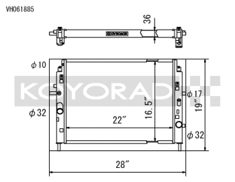 Koyo 06-13 Mazda MX-5 Miata (MT) Radiator - VH061885