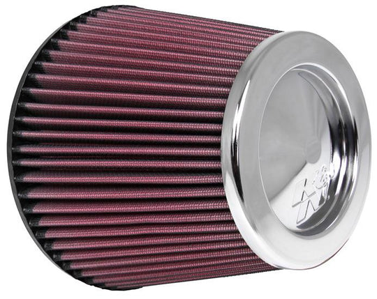K&N Universal Chrome Filter 6in Flange ID x 7.5in Base OD x 5in Top OD x 6in H - RC-4381
