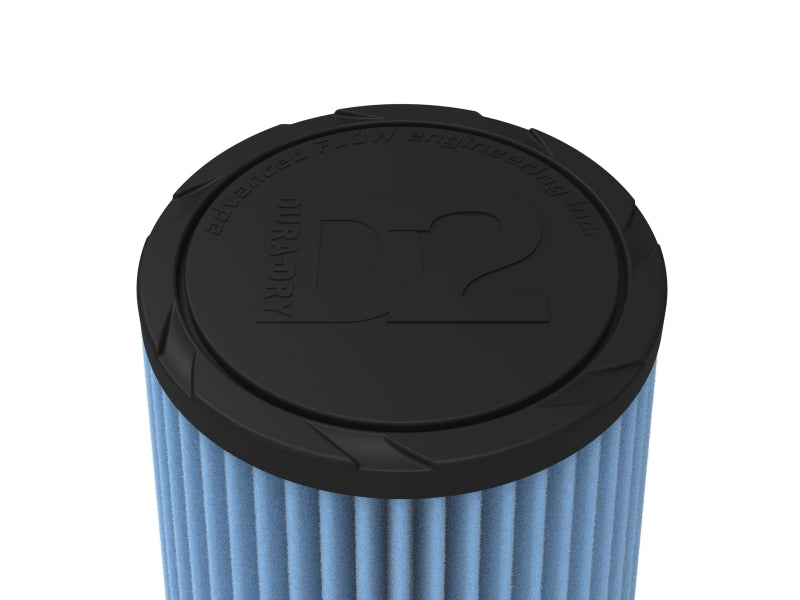 aFe POWER Universal Clamp-On Air Filter w/ D2 Dura-Dry Media - 4in F x 6in B x 4-3/4in T x 7in H - 21-40011V