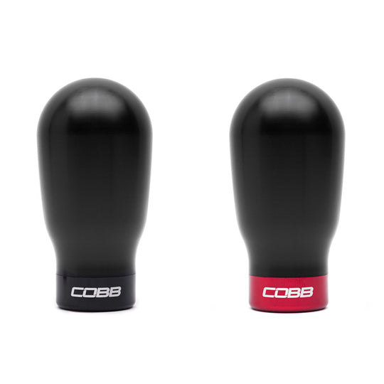 Cobb Subaru 6-Speed Tall Weighted COBB Shift Knob - Black (Incl. Both Red + Blk Collars) - 213370-BK