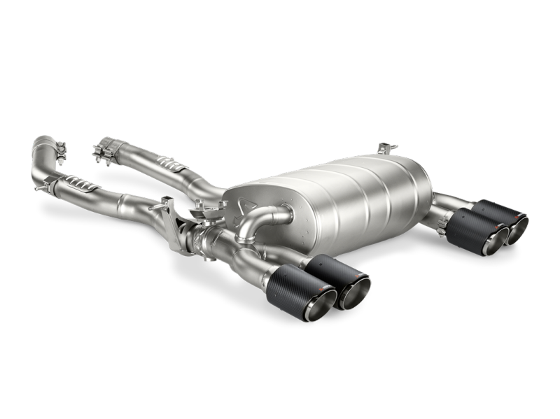 Akrapovic 14-17 BMW M3 (F80) Slip-On Line (Titanium) w/ Carbon Tips - M-BM/T/8H-C