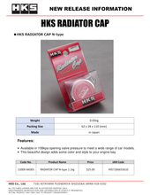 Load image into Gallery viewer, HKS RADIATOR CAP  N-type - 15009-AK005