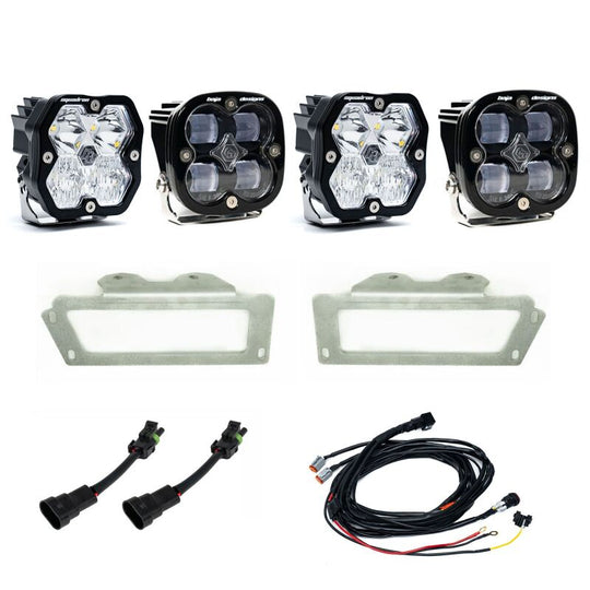 Baja Designs 10-18 Dodge Ram 2500/3500 / 09-12 Ram 1500 Squadron SAE 2.0 Fog Kit (SAE Fog) - Clear - 440054
