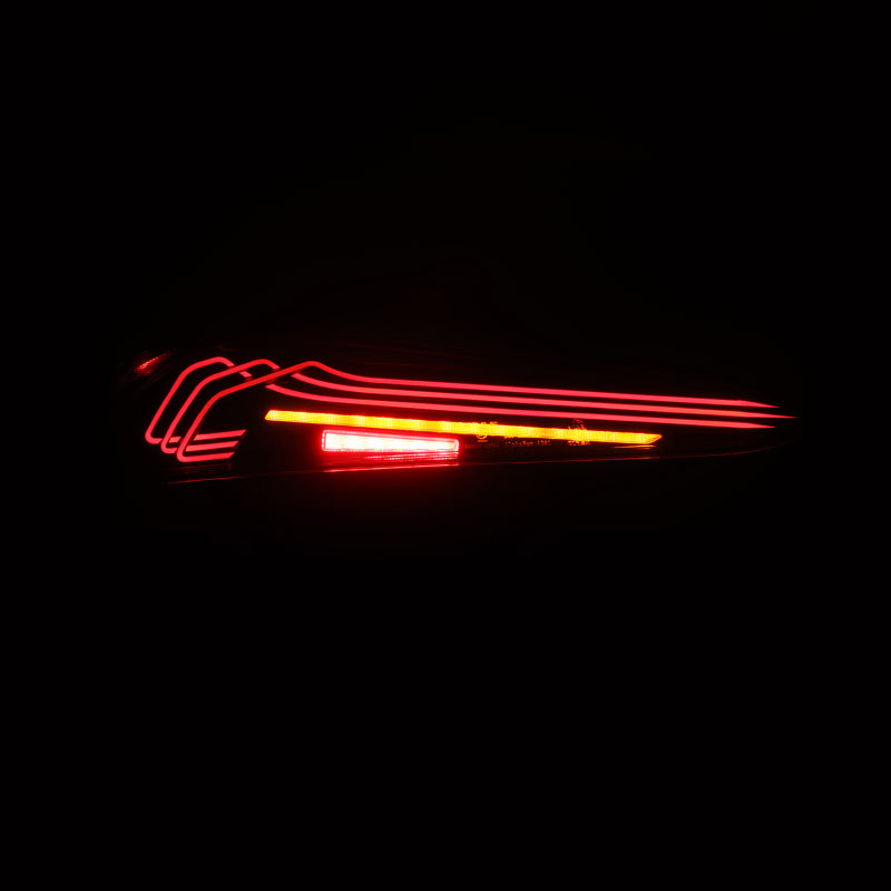 AlphaRex 20-24 Toyota Supra LUXX-Series Laser Style LED Tail Lights Black - 609010