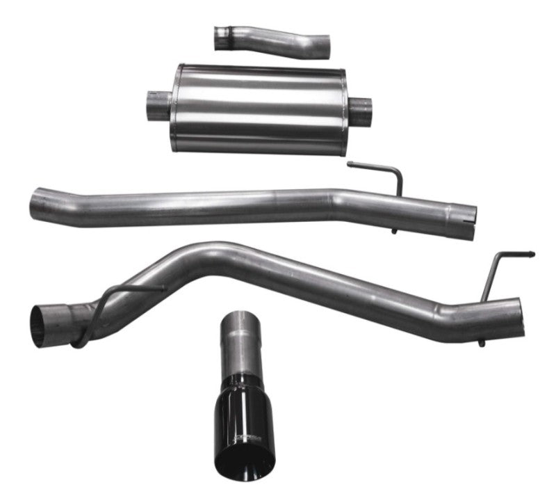 Corsa 20-25 Jeep Gladiator JT 3.6L Single Side Exit Cat-Back Exhaust System w/ Single 4in Black Tip - 21060BLK