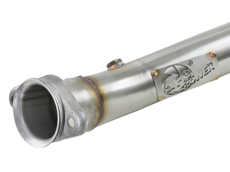 aFe POWER 14-18 Chevrolet Corvette C7 & Z06 Twisted Steel 3in 304 Stainless Steel Mid Pipe w/ Cat - 48-34130-1YC