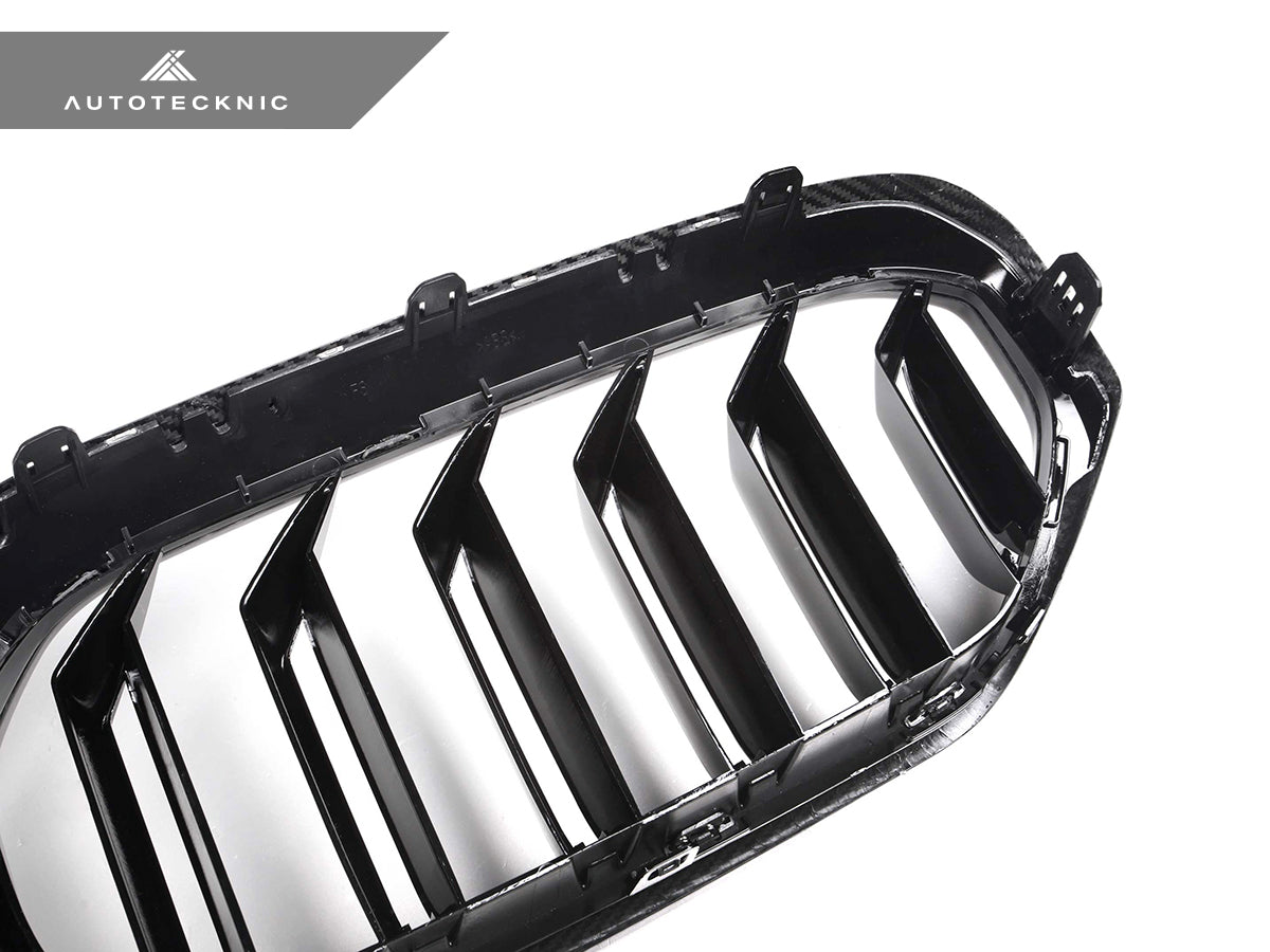 AutoTecknic Dry Carbon Fiber Dual-Slats Front Grilles - BMW G30 5-Series LCI