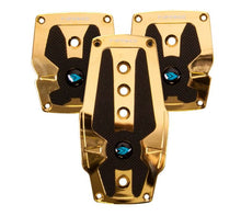 Load image into Gallery viewer, NRG Aluminum Sport Pedal M/T - Chrome Gold w/Black Rubber Inserts - PDL-200CG