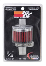 Load image into Gallery viewer, K&amp;N 3/4 inch ID 2 inch OD 1.5 inch H Clamp On Crankcase Vent Filter - 62-1360