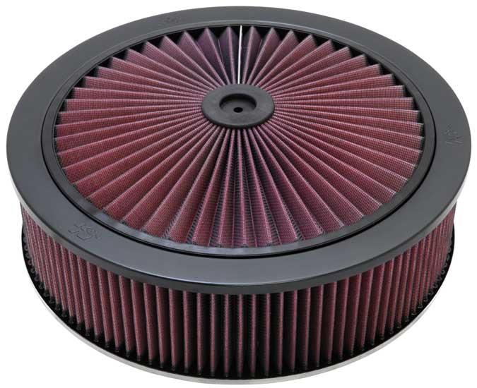 K&N X-Stream Top Filter Black 14 inch OD 5.125 inch Neck Flange 5.875 inch H - 66-3020
