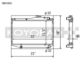 Koyo 84-87 Toyota Corolla GT-S 1.6L 4AGE AE86 Radiator - HH010681