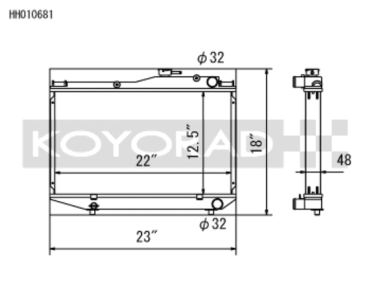 Koyo 84-87 Toyota Corolla GT-S 1.6L 4AGE AE86 Radiator - HH010681
