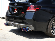 Load image into Gallery viewer, aFe Subaru WRX/STi 15-21 H4-2.0/2.5L Takeda 3in to 2-1/2in Stnlss Cat-Back Exhaust w/ Blue Flame Tip - 49-36810-L