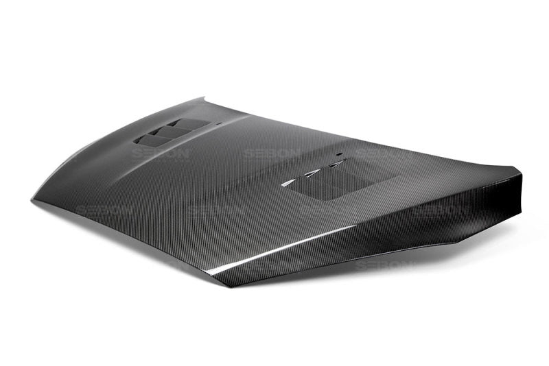 Seibon 15-16 Ford Focus TS-Style Gloss Finish Carbon Fiber Hood - HD16FDFO-TS