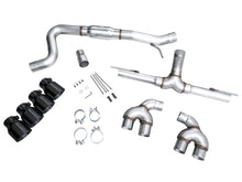 Load image into Gallery viewer, AWE Tuning MK8 Volkswagen Golf R 3in Track Edition Quad Exhaust - Diamond Black Tips - 3020-43658