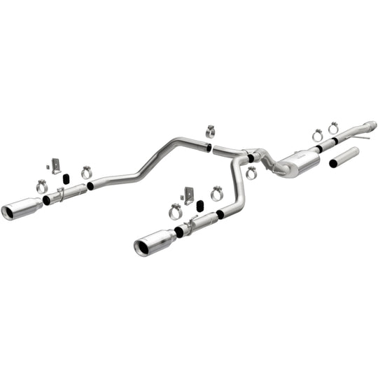 MagnaFlow 2019 Chevy Silverado 1500 V8 5.3L/V6 4.3 Street Series Dual Exit Exhaust w/ Polished Tips - 19471