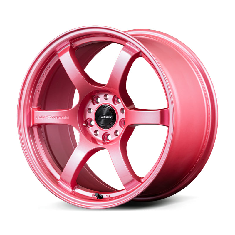 Gram Lights 57DR 18x9.5 +38 5x100 Sakura Pink Wheel (w/ Center Cap & No. 21 BK Air Valve) - WGDX38DPPC