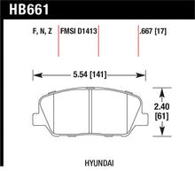 Load image into Gallery viewer, Hawk 10 Hyundai Genesis Coupe (w/o Brembo Breaks) HPS Street Front Brake Pads - HB661F.667