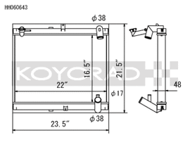 Koyo 89-92 Mazda RX-7 1.3L Late FC Chassis Turbo & Non Turbo Radiator - HH060643