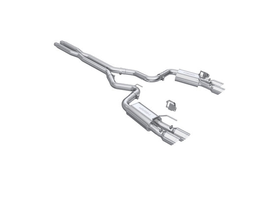 MBRP 2024+ Ford Mustang GT Armor Lite 3in Steet Profile Catback Exhaust - Stainless Steel Tips - S7280AL