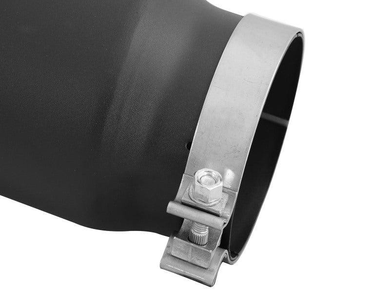 aFe Diesel Exhaust Tip Bolt On Black 5in Inlet x 6in Outlet x 12in Long - 49T50601-B12