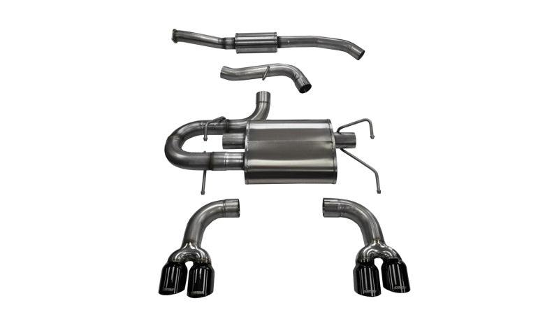 Corsa 2008-2014 Subaru Impreza Hatchback STI 2.5L Turbo Manual Black Sport Cat-Back Exhaust - 14862BLK