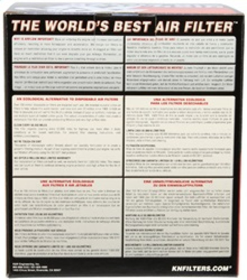 K&N Filter Universal Rubber Filter 2.5 inch Flange 5.25 inch Base 5.75 inch Height - RU-5005