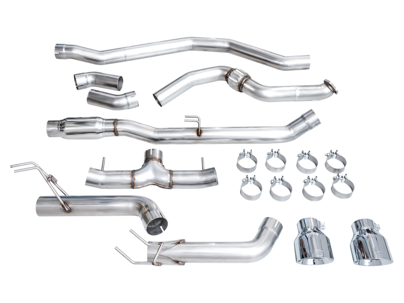 AWE Tuning 22+ Honda Civic Si/Acura Integra Track Edition Cat-Back Exhaust - Dual Chrome Silver Tips - 3020-32331