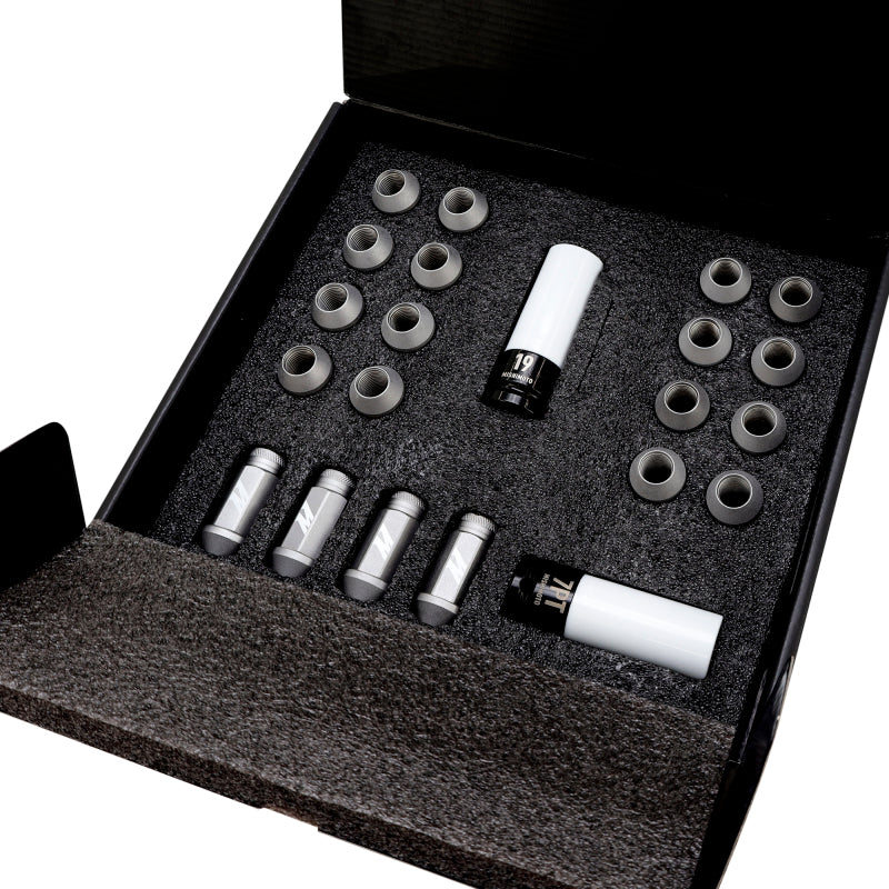 Mishimoto Steel Locking Lug Nuts M14x1.5 20pc Set Black - MMLG-M14-20LBK