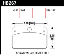 Load image into Gallery viewer, Hawk DTC-30 Brake Pads for Strange Caliper w/ 0.438in Center Hole - HB267W.480