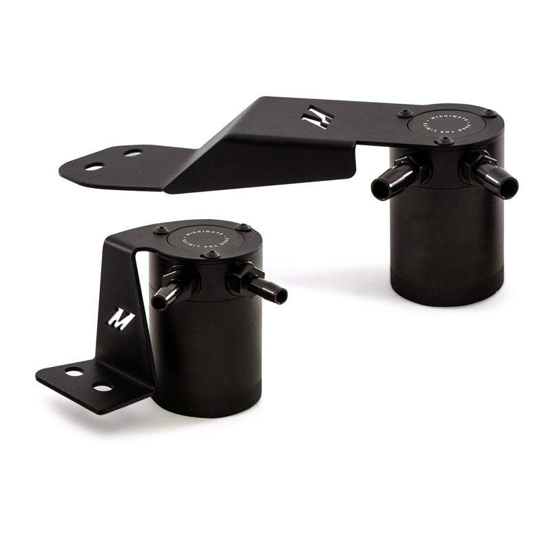 Mishimoto 2013+ Cadillac ATS 2.0T Baffled Oil Catch Can Kit - Black - MMBCC-ATS4-13SBE