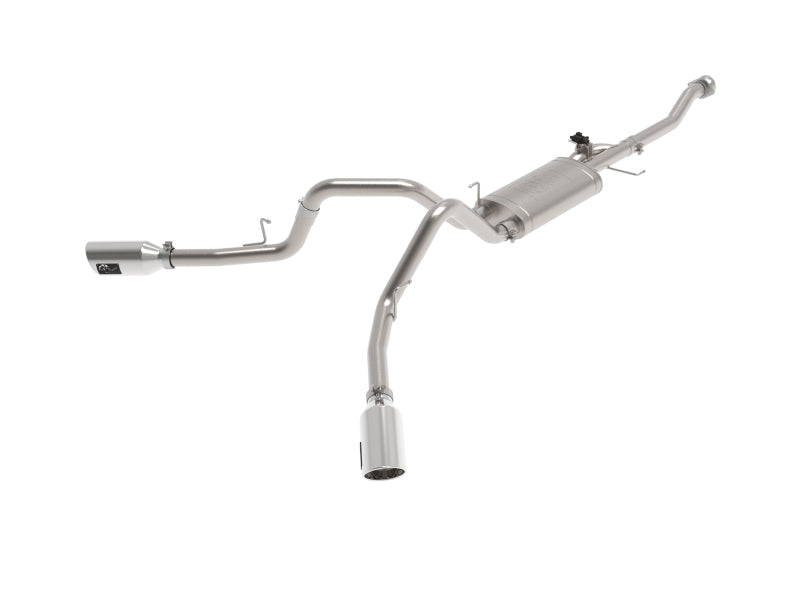 aFe Gemini XV 3in 304 SS Cat-Back Exhaust 2021 Ford F-150 V6 2.7L/3.5L (tt)/V8 5.0L w/ Polished Tips - 49-33129-P
