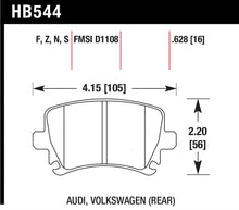 Load image into Gallery viewer, Hawk 06 Audi A6 Quattro Avant / 06-09 A6 Quattro  HP+ Rear Brake Pads - HB544N.628