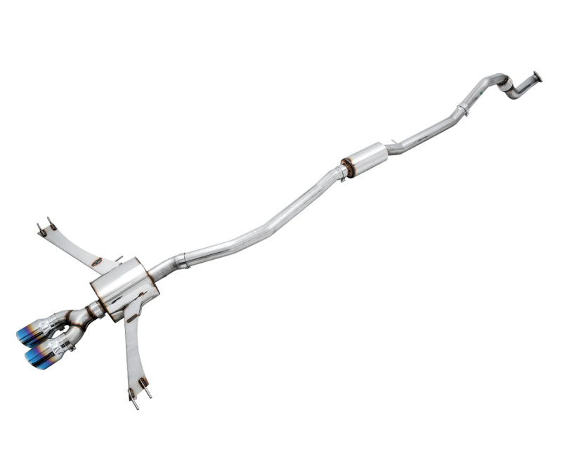 AWE 17-20 Honda Civic Si Touring Edition Dual Vapor Blue Exhaust w/ Front Pipe - 3015-39122