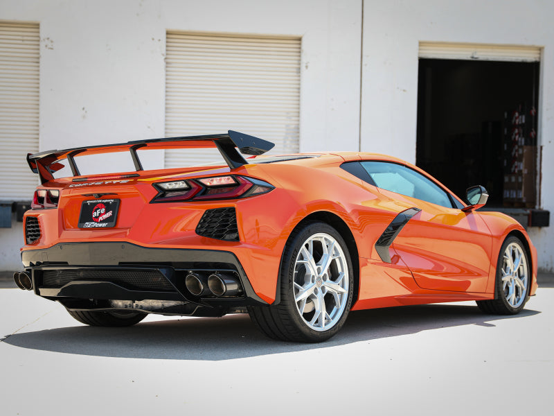 AFe MACH Force-Xp 304 Stainless Steel Cat-Back Exhaust Carbon 2020 Chevrolet Corvette C8 - 49-34124NM-C