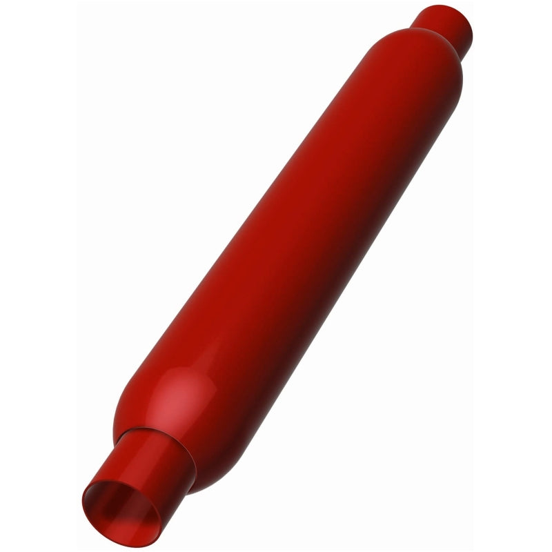 MagnaFlow Muffler Red Pack Series Glasspack 3.5in Rd 26in Body Length 2.25in/2.25in Inlet/Outlet - 13145
