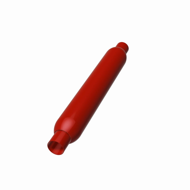 MagnaFlow Muffler Red Pack Series Glasspack 3.5in Rd 18in Body Length 2.25in/2.25in Inlet/Outlet - 13125