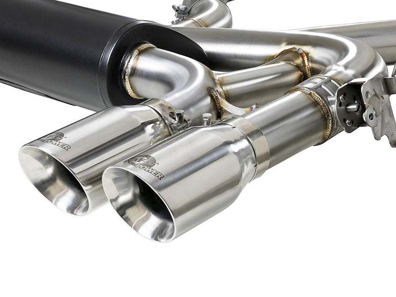 aFe MACH Force-Xp 3.5in 304 SS Cat-Back w/Polished Tips 15-18 BMW X5 M (F85)/X6 M (F86) V8-4.4L S63 - 49-36341-P