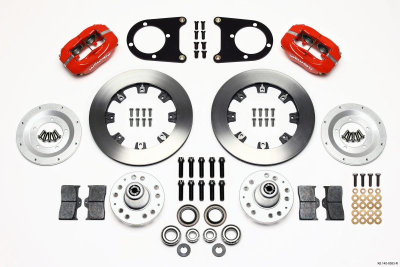 Wilwood Forged Dynalite Front Kit 12.19in Red 37-48 Ford Psgr. Car Spindle - 140-8583-R