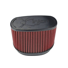 Load image into Gallery viewer, Injen 8-Layer Oiled Cotton Gauze Air Filter/ Oval ID Oval Base/5.55in Media HT/7in x 2.75in Oval Top - X-1129-BR