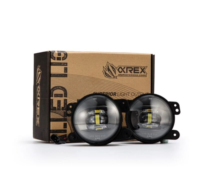 AlphaRex Universal Chrysler/Dodge/Hummer/Jeep DoubleTap Dual Color LED Proj Fog Lights - White/Amber - 210004