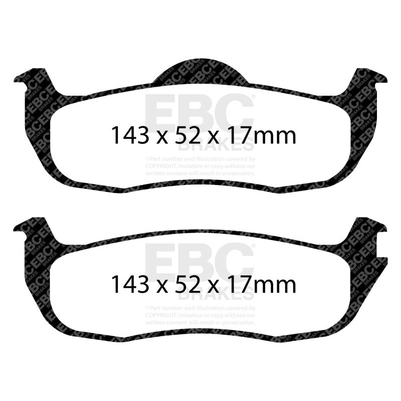 EBC 04-05 Infiniti QX56 5.6 Yellowstuff Rear Brake Pads - DP41707R