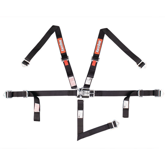 RaceQuip Black JR. L & L 5pt Harness - 709009