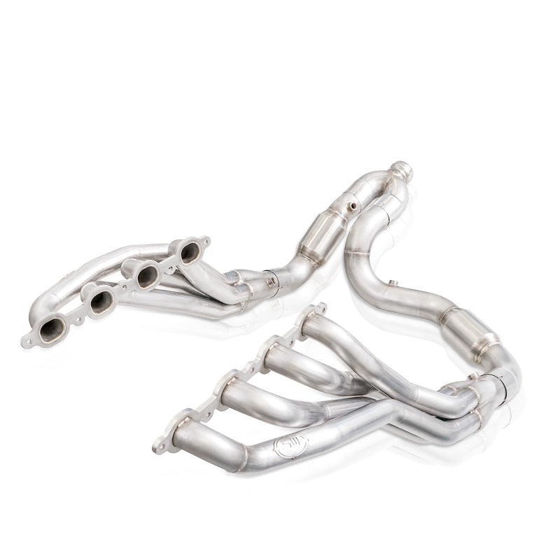 Stainless Works 2019+ Chevrolet Silverado 5.3L Catted Headers 1-7/8in Primaries 3in Leads Y-Pipe - CT19HCATY