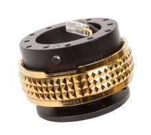 Load image into Gallery viewer, NRG Quick Release Kit - Pyramid Edition - Black Body / Chrome Gold Pyramid Ring - SRK-210BK/CG